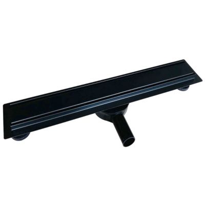Caniveau de douche en acier inoxydable noir - FlexGTB02 - 8x100x7cm (HxLxP)
