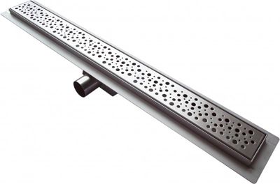 Caniveau de douche italienne réglable acier inoxydable avec Siphon et filtre - 70cm