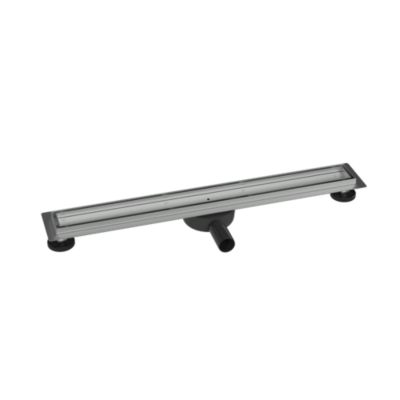 Caniveau de douche à l'italienne Acier inox à carreler avec Siphon, Drain de cabine Filtre anti-odeurs - FlexGT01-3 - 70cm