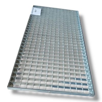 Caniveau de drainage rectangulaire grille en acier galvanisé 20x100 cm