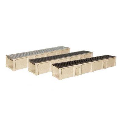 Caniveau de taille supérieure - Large - ACO -       Caniveau de 100 cm Caillebotis en acier galvanisé