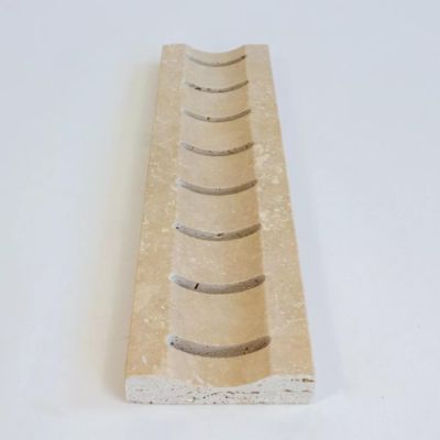 Caniveau percé en Travertin - 61 cm x 13,5 cm x 3 cm - Vendu à la pièce