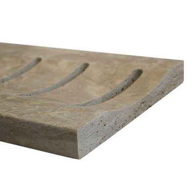 Caniveau percé en Travertin - 61 cm x 13,5 cm x 3 cm - Vendu à la pièce