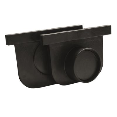 Caniveau plastique (PE-HD et PP) Midi noir - Classe A15 - grille en polypropylène - Marshalls -       Dernier élément pour canivea