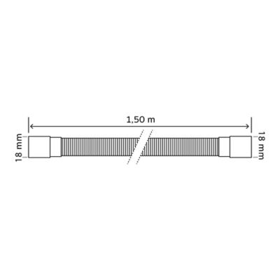 Canne de vidange pour machine à laver 1,5m Somatherm