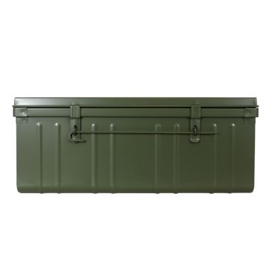 Cantine acier kaki 95 L avec poignées L.80 x l.45 x H.35 cm, cadenassable et empilable, Snor