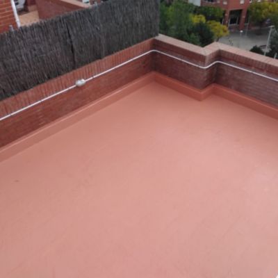 Caoutchouc Polyuréthane Liquide avec Catalyseur (25 kg - Brique). Imperméabilisation pour terrasses et toitures praticables