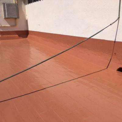 Caoutchouc Polyuréthane Liquide avec Catalyseur (25 kg - Brique). Imperméabilisation pour terrasses et toitures praticables
