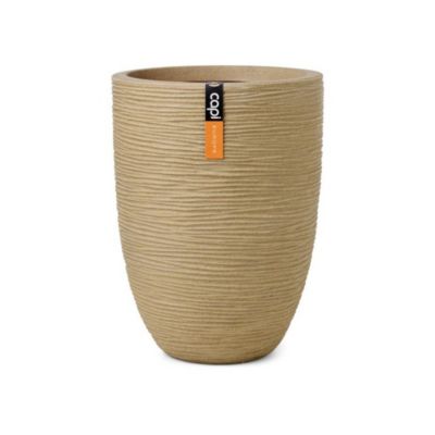 CAPI EUROPE Vase bas elegant Rib NL beige 46 x 58 cm WPC indoor outdoor ...