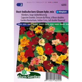 Capucine Grande, Cresson du Pérou à fleurs doubles Gleam hybr. mix - Graines De Fleurs Annuelles - Ca. 4 g