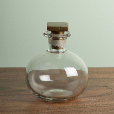 Carafe Bulle en Verre et son Bouchon Cubique 18x12cm