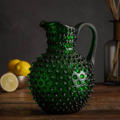 Carafe cristal émeraude pointe de diamant 2L