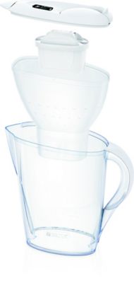 Carafe d'eau filtrante Brita Marella blanche + 1 cartouche