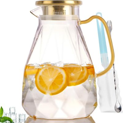 Carafe Diamant 2,2 L Verre Résistant Haute Température