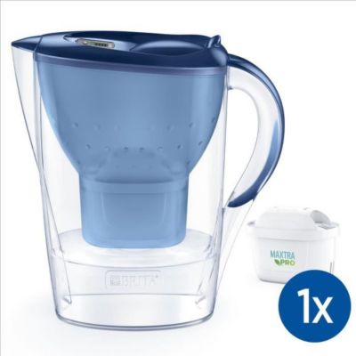 Carafe filtrante BRITA - Marella Bleue - Capacité 2,4L dont 1,4L d'eau filtrée - 1 Cartouche Maxtra Pro All-In-1 incluse