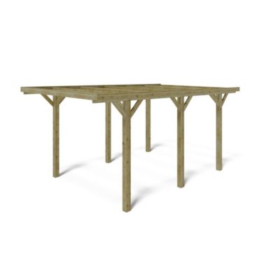 Carport, abri de voiture  3.04x5.12 m - 15.56 m2 - CAR10