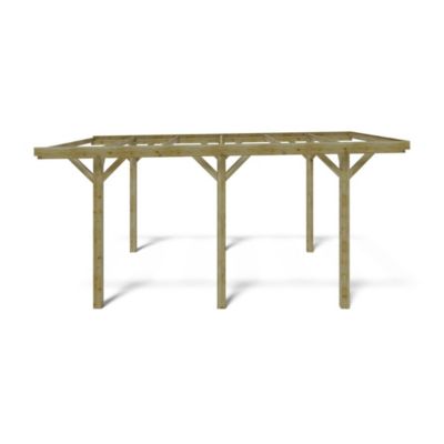 Carport, abri de voiture  3.04x5.12 m - 15.56 m2 - CAR10