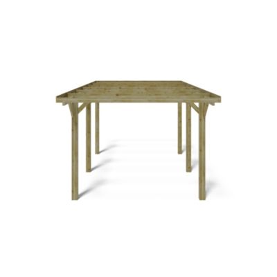 Carport, abri de voiture  3.04x5.12 m - 15.56 m2 - CAR10