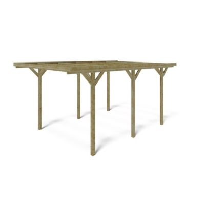 Carport, abri de voiture  3.04x5.12 m - 15.57 m2 - CAR16