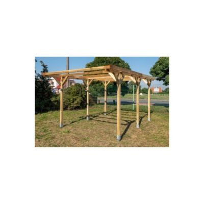 Carport, abri de voiture  3.04x5.12 m - 15.57 m2 - CAR16