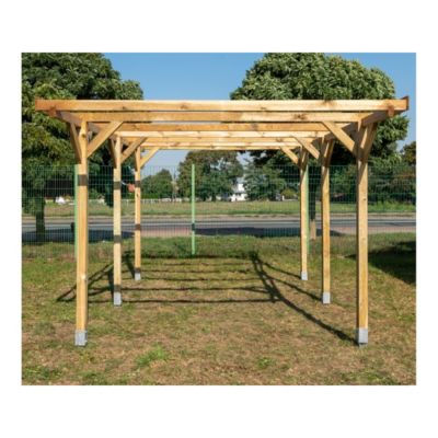 Carport, abri de voiture  3.04x5.12 m - 15.57 m2 - CAR16