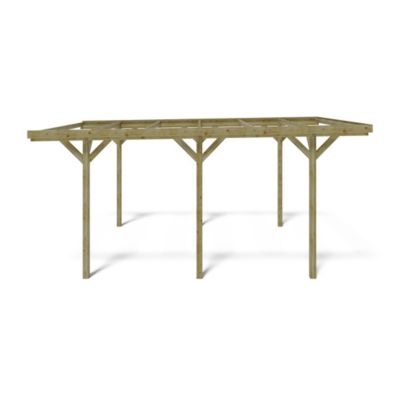 Carport, abri de voiture  3.04x5.12 m - 15.57 m2 - CAR16