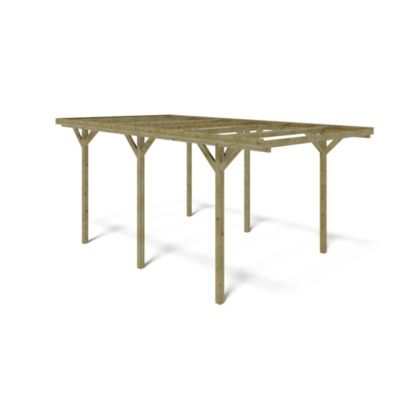 Carport, abri de voiture  3.04x5.12 m - 15.57 m2 - CAR16