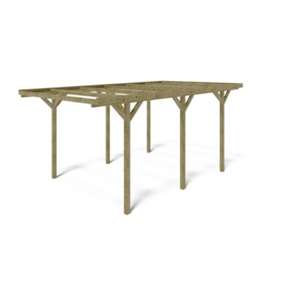 Carport, abri de voiture  3.04x5.12 m - 15.57 m2 - CAR16
