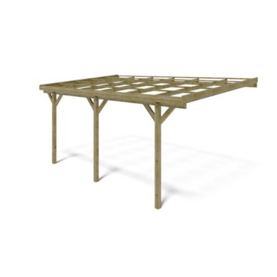 Carport, abri de voiture  3x5.24 m - 15 m2 - adossé  - CAR7-2