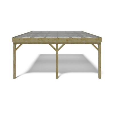 Carport, abri de voiture  5.8x5.06 m - 29 m2 - couverture PVC  - CAR23PVCTR