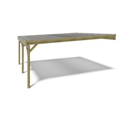 Carport, abri de voiture  5.8x5.06 m - 29 m2 - couverture PVC  - CAR23PVCTR