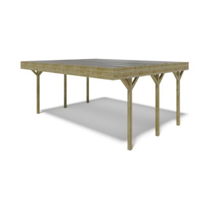 Carport, abri de voiture  6.06x5.03 m - 30 m2 - couverture PVC  - CAR5PVCTR