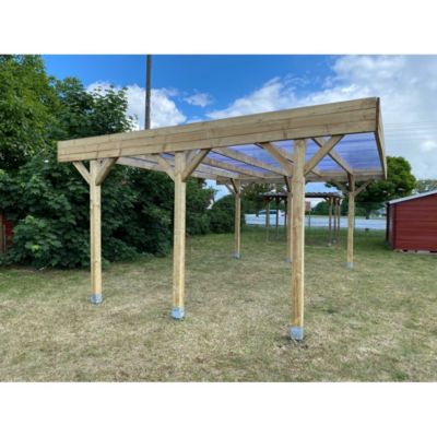 Carport, abri de voiture  6.06x5.03 m - 30 m2 - couverture PVC  - CAR5PVCTR