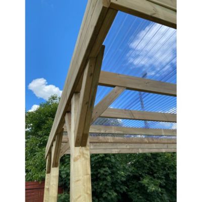 Carport, abri de voiture  6.06x5.03 m - 30 m2 - couverture PVC  - CAR5PVCTR