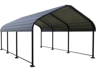 Carport abri de voiture en métal "Phoenix"  13,5 m²  Gris