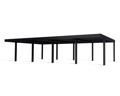 Carport aluminium noir Oslo 6 x 12 m Canopia Palram