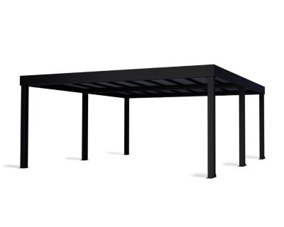Carport aluminium noir Oslo 6 x 6 m Canopia Palram
