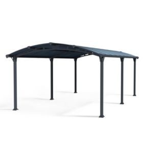 Carport Arcadia 3.59 x 6.49m Canopia Aluminium et polycarbonate