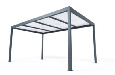 Carport autoportant aluminium gris RAL 7016 Cosmeo 3 x 5 m Alumin'home