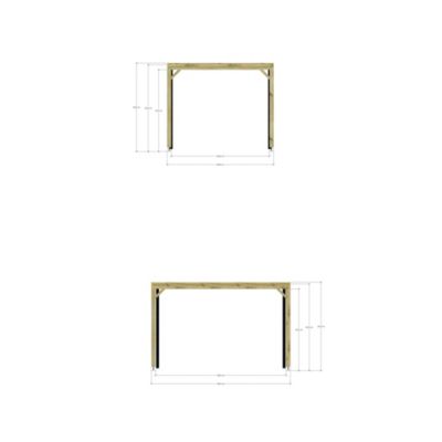 Carport bois - 3m x 4m - indépendante - sens profondeur - livraison comprise