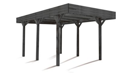 Carport bois Madeira Louison L. 304 x P. 518 x H. 233 cm