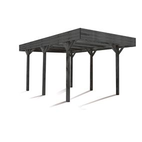 Carport bois Madeira Louison L. 304 x P. 518 x H. 233 cm