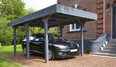 Carport bois Madeira Louison L. 304 x P. 518 x H. 233 cm