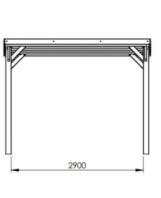 Carport bois toit plat Victor Cerland 16,5 m²