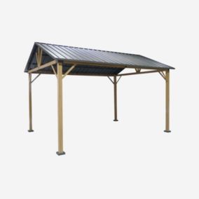 Carport CALISTA en aluminium et acier anthracite. 12 m²