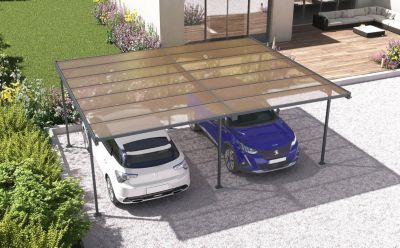 Carport double aluminium Trigano - Mistral Double - 30 m²