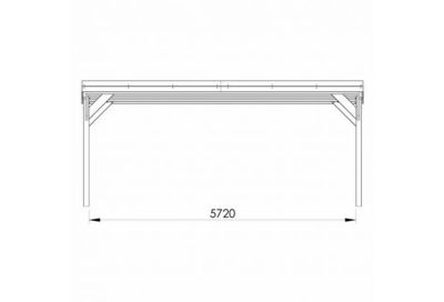 Carport double bois toit plat Victor Cerland 30,9 m²