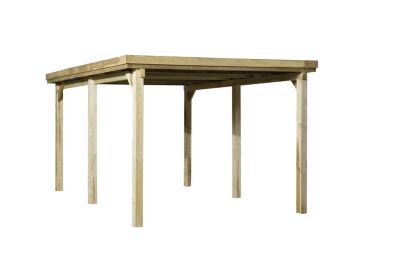 Carport en bois 3,2x5,1m avec toit plat Weka 617 T1