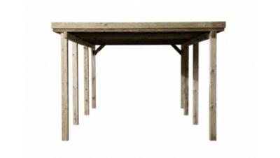 Carport en bois 3,2x6,1m avec toit plat Weka 617 T2