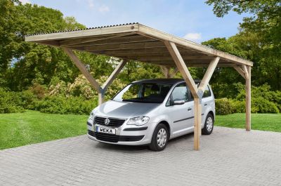 Carport en bois 3x6m avec toit plat Weka 612